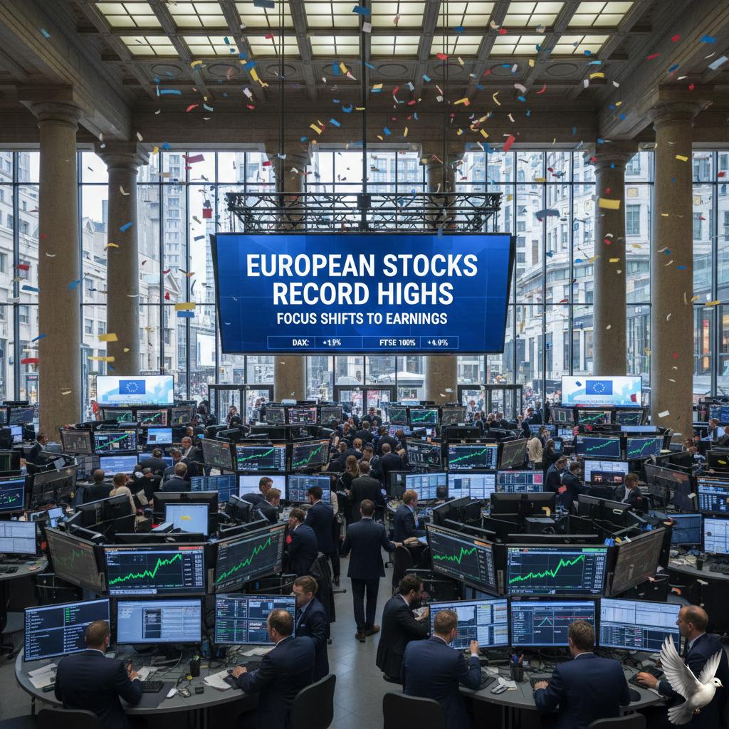 European Stocks Reach Record Highs as Focus Shifts to Earnings