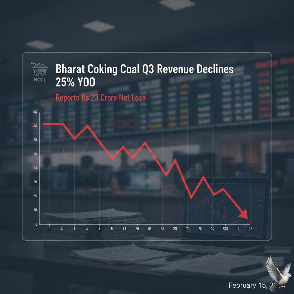 Bharat Coking Coal Q3 Revenue Declines 25% YoY, Reports Rs 23 Crore Net Loss