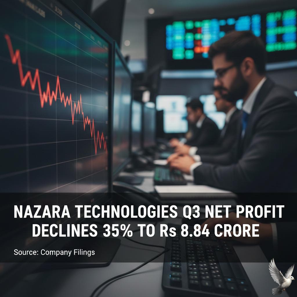 Nazara Technologies Q3 Net Profit Declines 35% to Rs 8.84 Crore