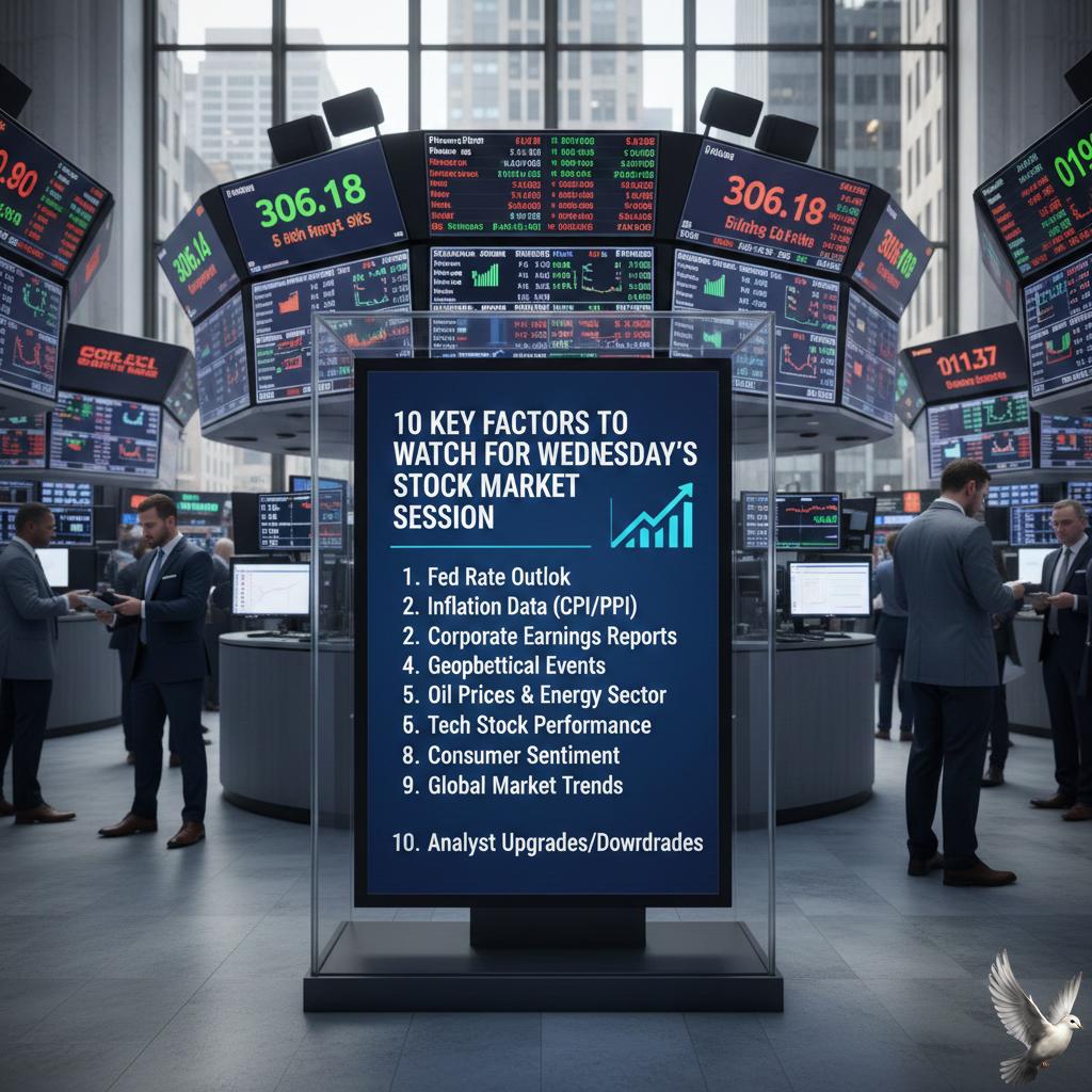 10 Key Factors to Watch for Wednesday's Stock Market Session