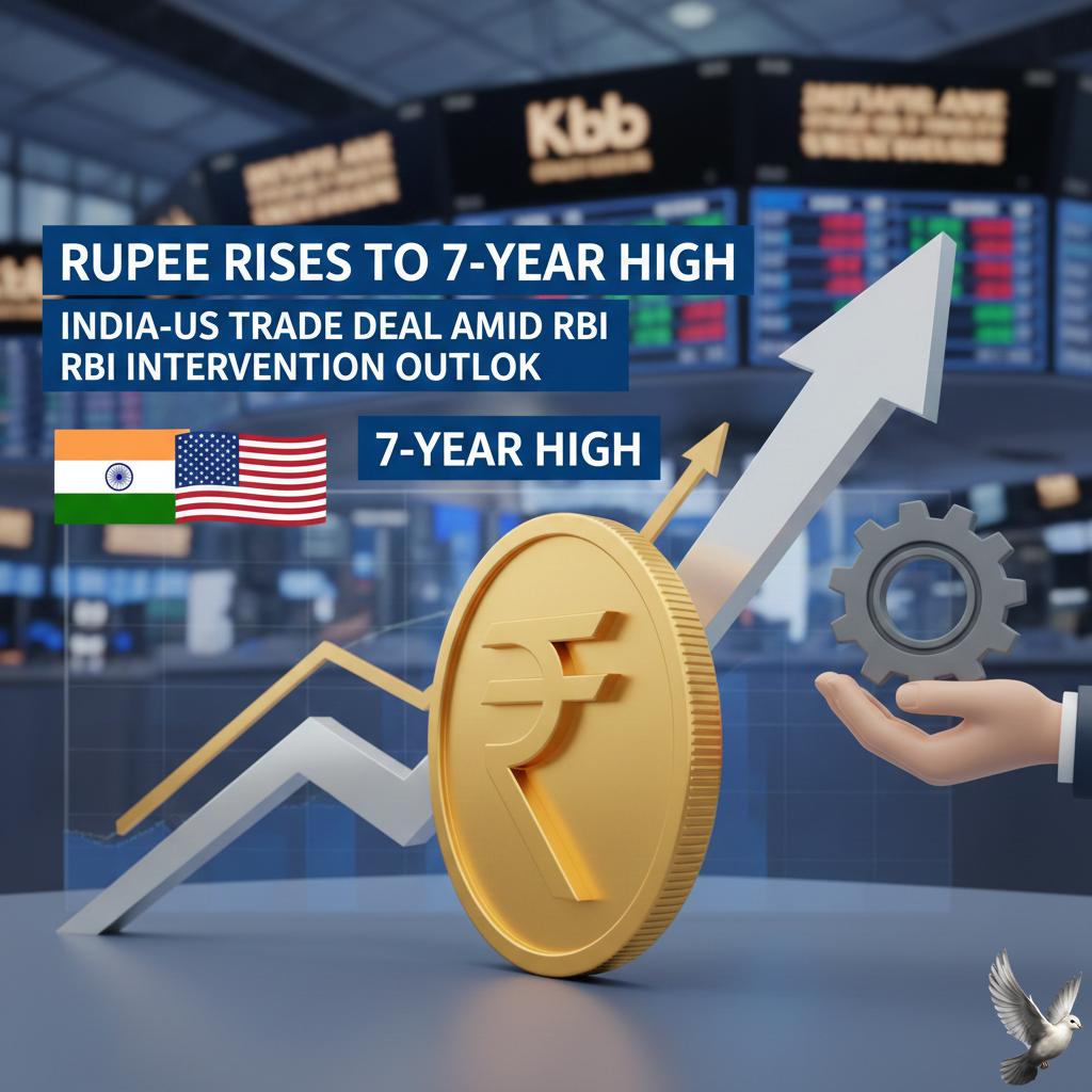 Rupee Rises to 7-Year High on India-US Trade Deal Amid RBI Intervention Outlook