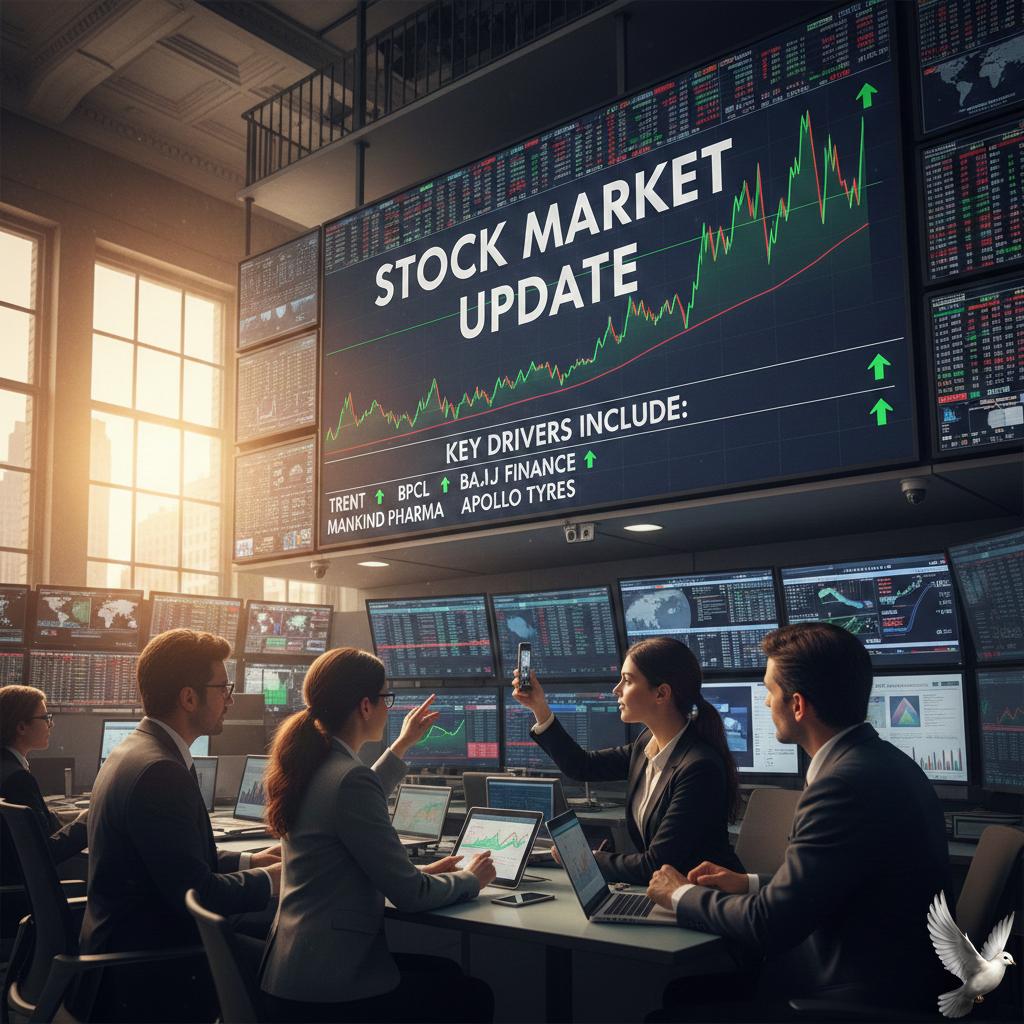 Stock Market Update: Key Drivers Include Trent, BPCL, Bajaj Finance, Mankind Pharma, and Apollo Tyres