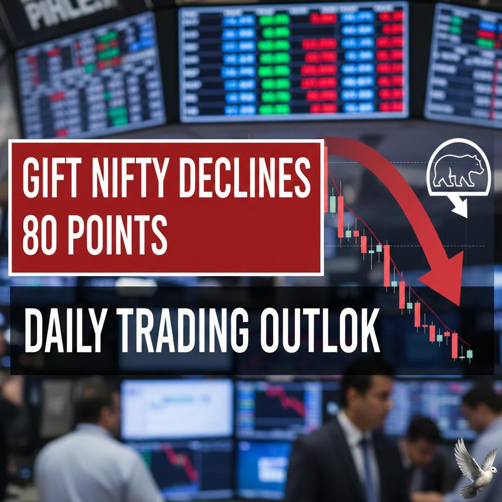 Gift Nifty Declines 80 Points and Daily Trading Outlook