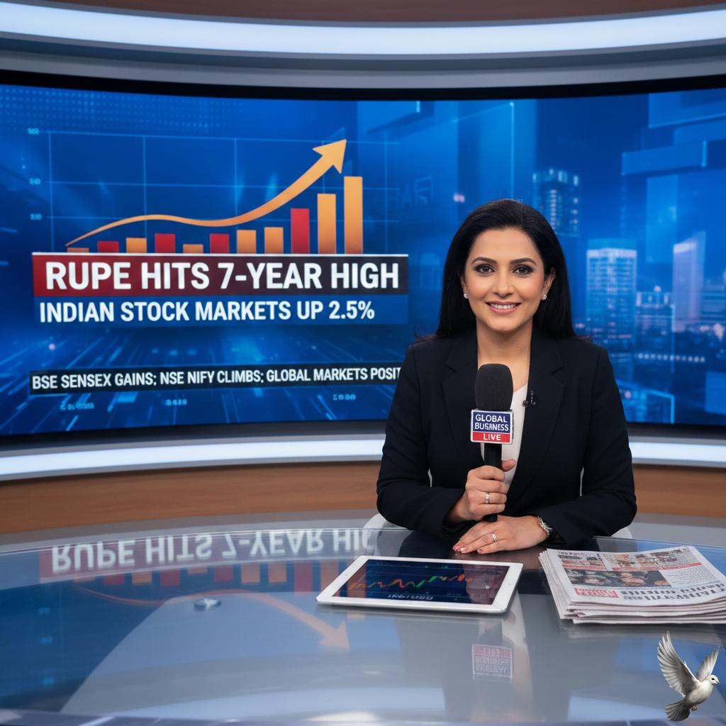 Rupee Hits 7-Year High as Indian Stock Markets Rise 2.5%