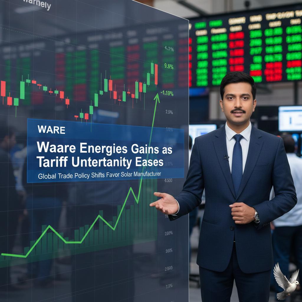 Waaree Energies Gains as Tariff Uncertainty Eases