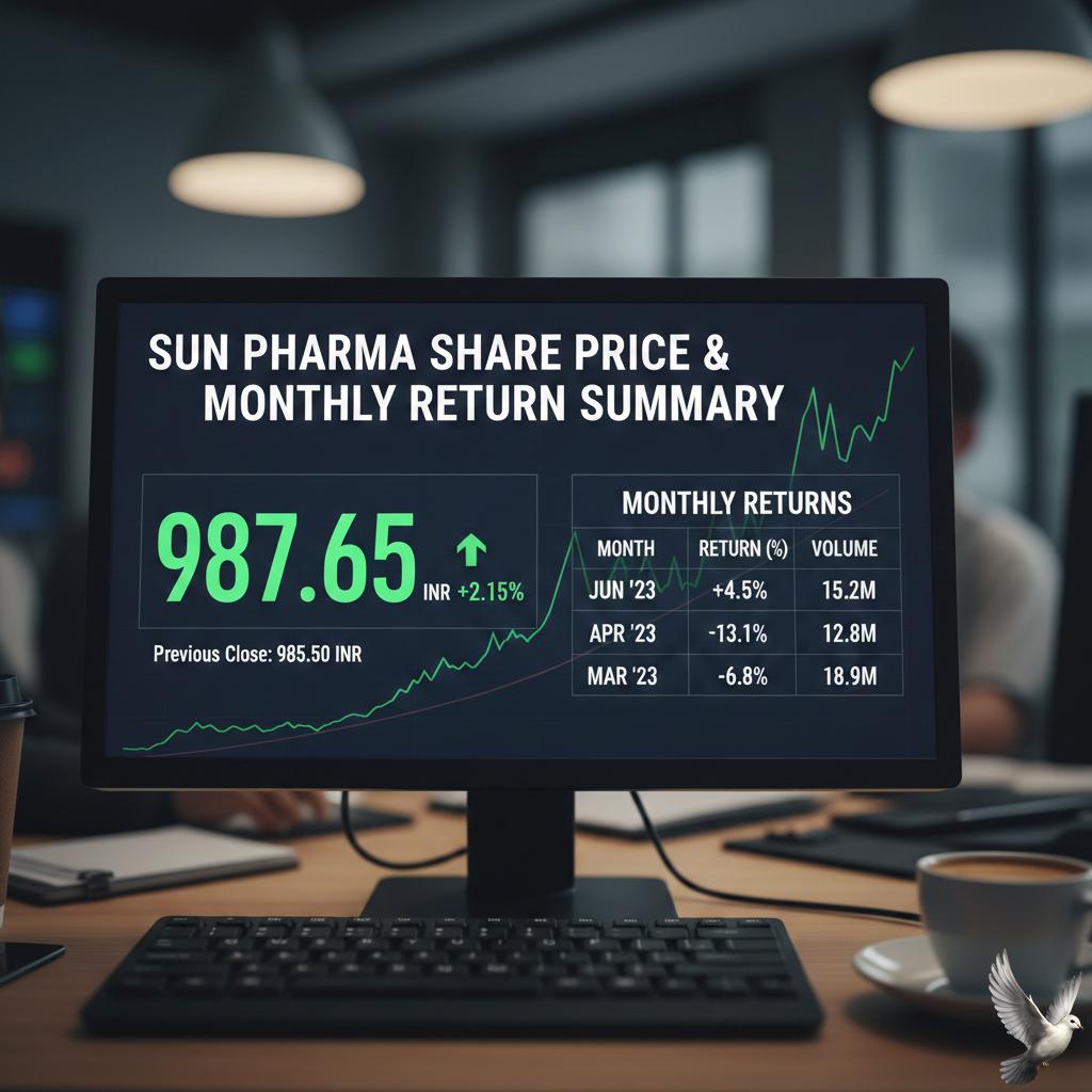 Sun Pharma Share Price and Monthly Return Summary