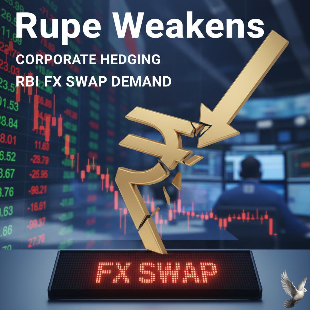 Rupee Weakens on Corporate Hedging and RBI FX Swap Demand