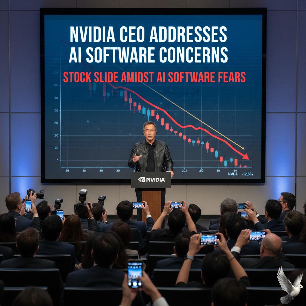 **Nvidia CEO Addresses AI Software Concerns Amid Stock Slide**