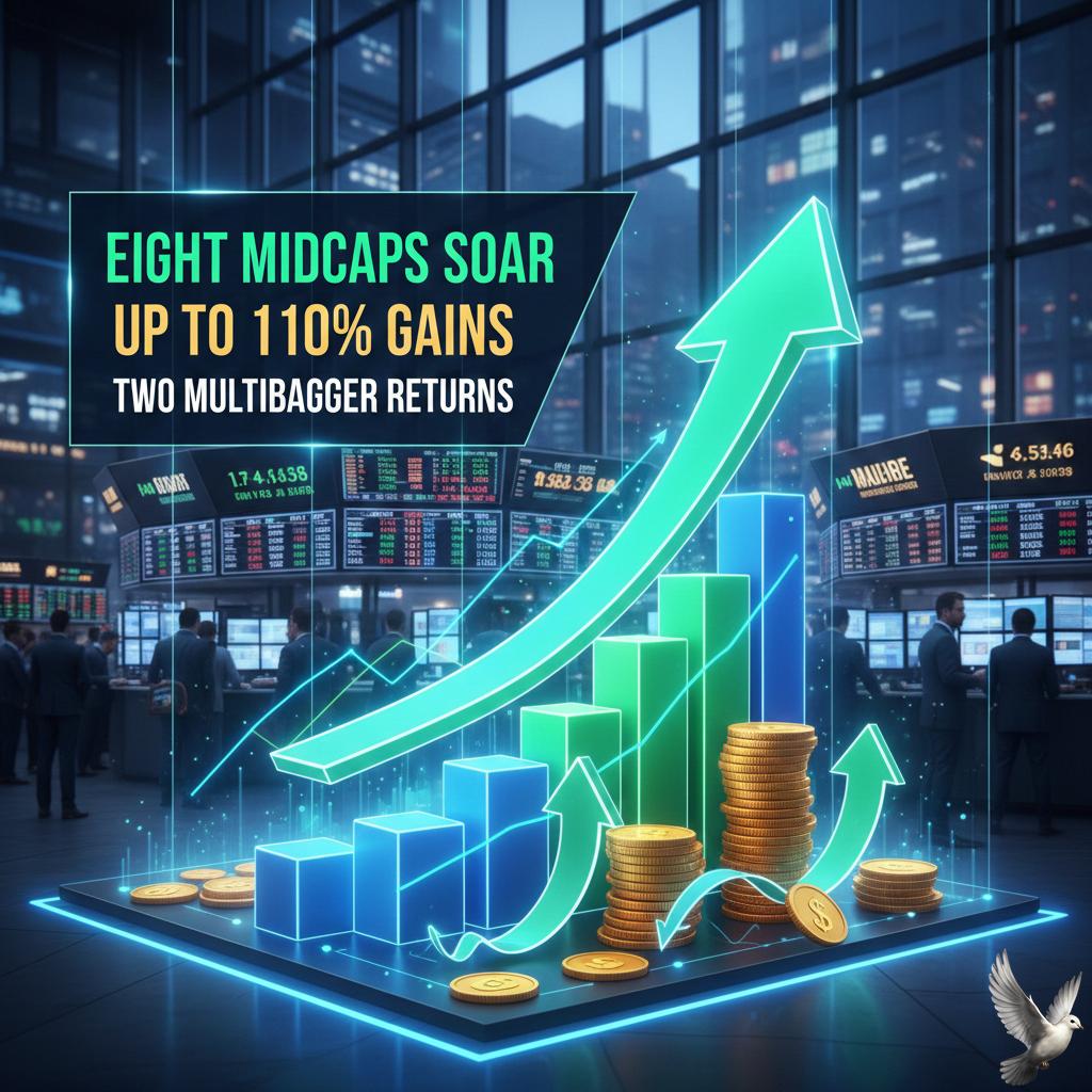 Eight Midcap Stocks Rise Up to 110%, Two Yield Multibagger Returns