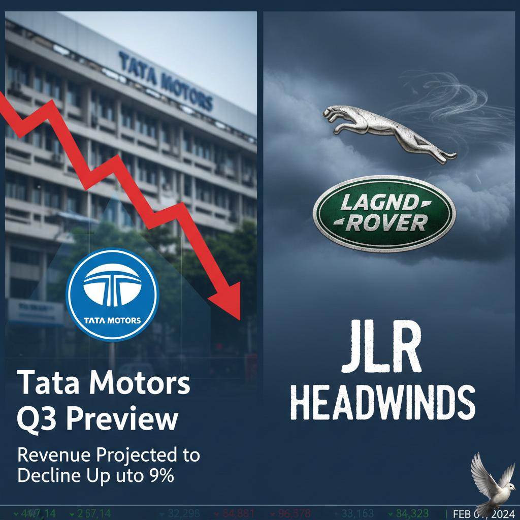 Tata Motors Q3 Preview: Revenue Projected to Decline Up to 9% Amid JLR Headwinds