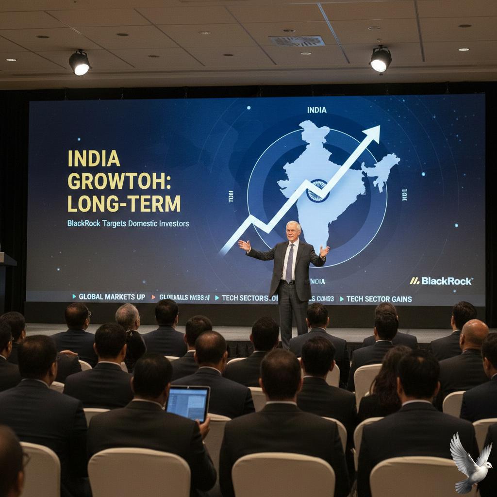 BlackRock CEO Forecasts Long-Term Growth for India and Targets Domestic Investors