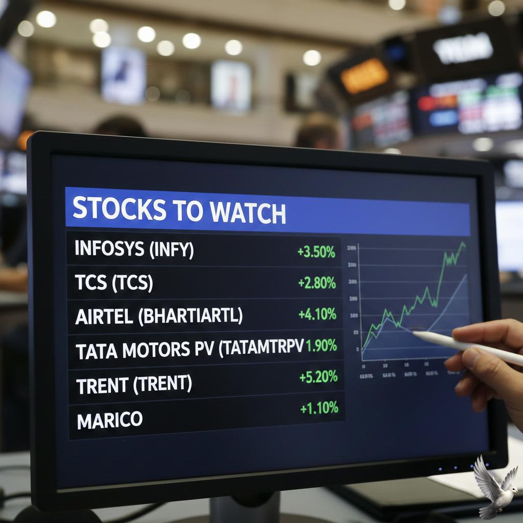 Stocks to Watch: Infosys, TCS, Airtel, Tata Motors PV, Trent, Marico