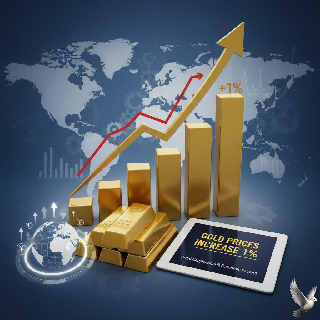Gold Prices Increase 1% Amid Geopolitical and Economic Factors