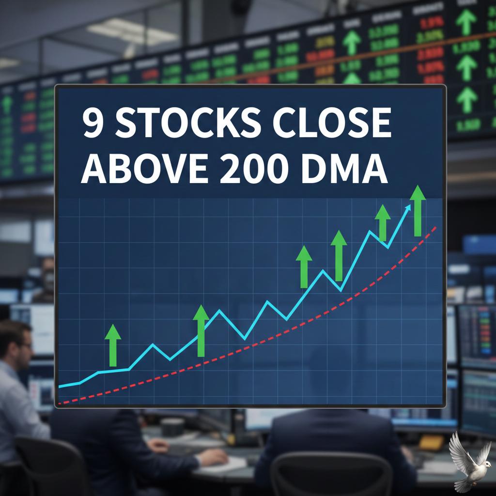 9 Stocks Close Above 200 DMA
