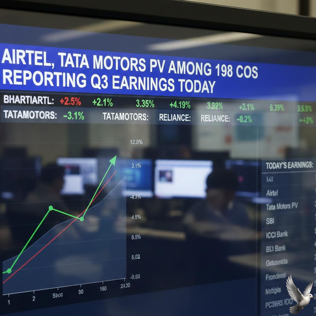 Airtel, Tata Motors PV Among 198 Companies Reporting Q3 Earnings Today