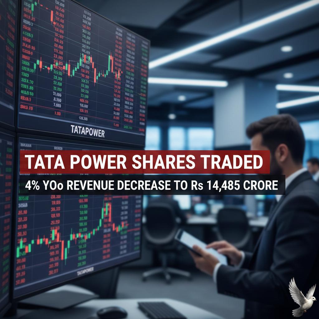 Tata Power Shares Traded Following 4% Year-on-Year Revenue Decrease to Rs 14,485 Crore