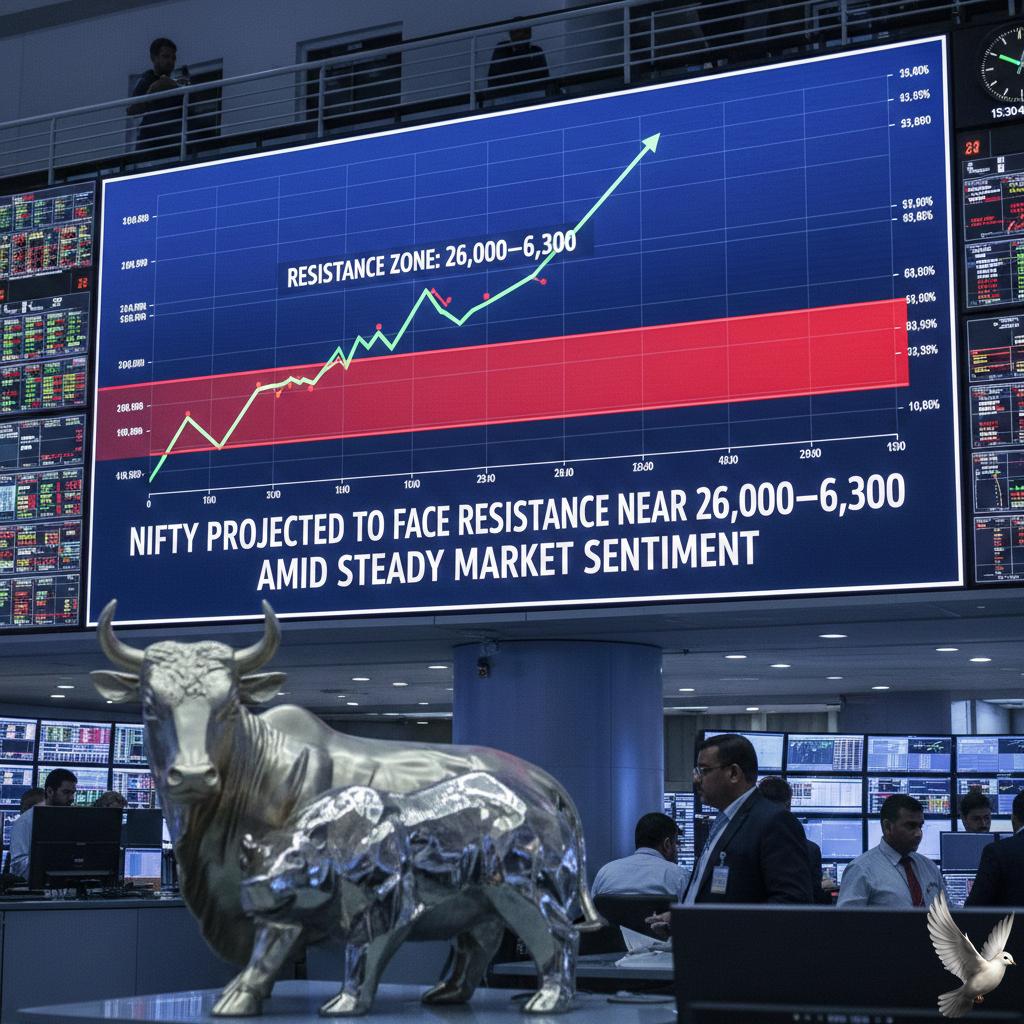 Nifty Projected to Face Resistance Near 26,000–26,300 Amid Steady Market Sentiment