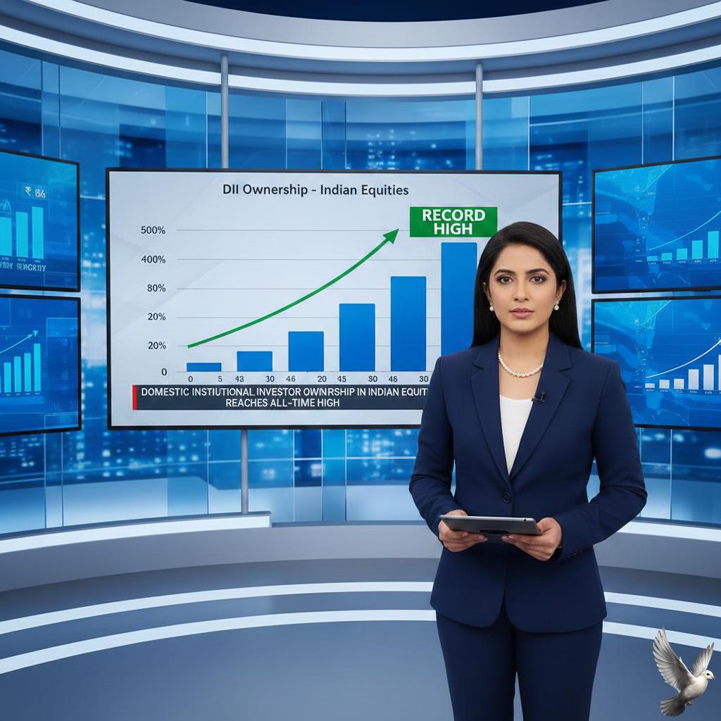 Domestic Institutional Investor Ownership in Indian Equities Reaches Record High