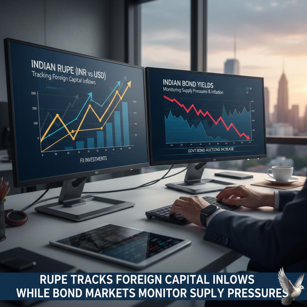 Rupee Tracks Foreign Capital Inflows While Bond Markets Monitor Supply Pressures