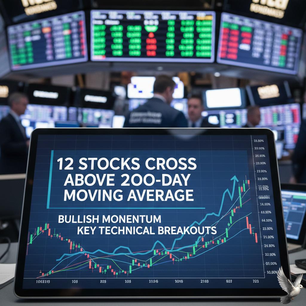 12 stocks cross above 200-day moving average