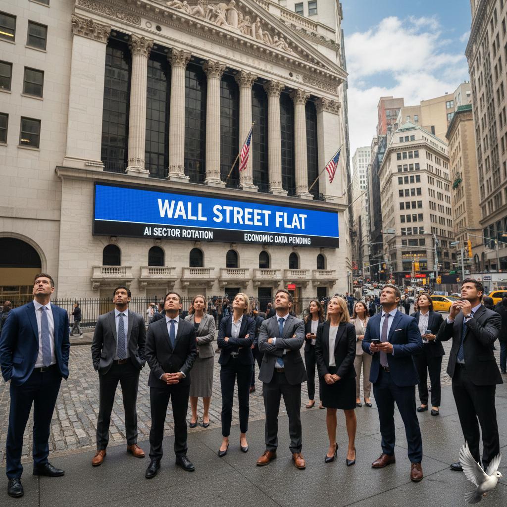 Wall Street Flat as Markets Weigh AI Sector Rotation Against Economic Data