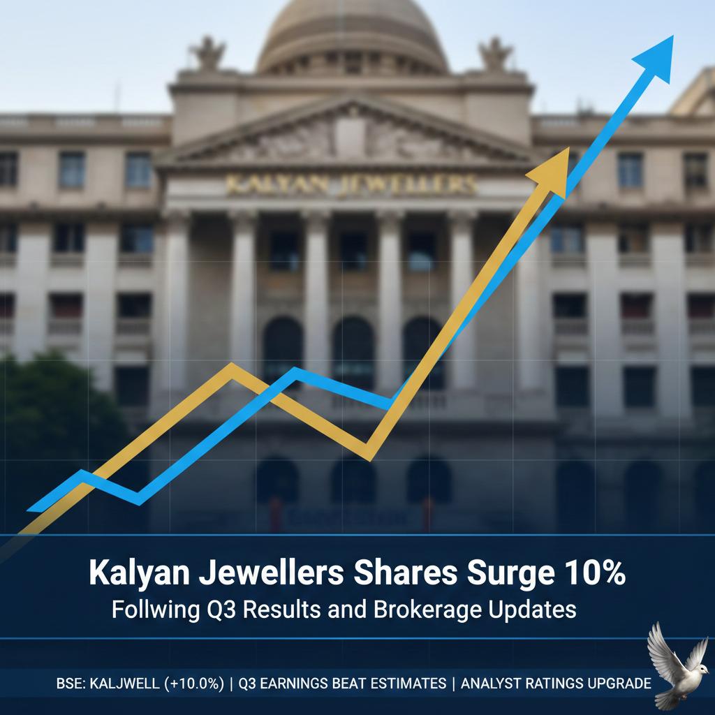 Kalyan Jewellers Shares Surge 10% Following Q3 Results and Brokerage Updates