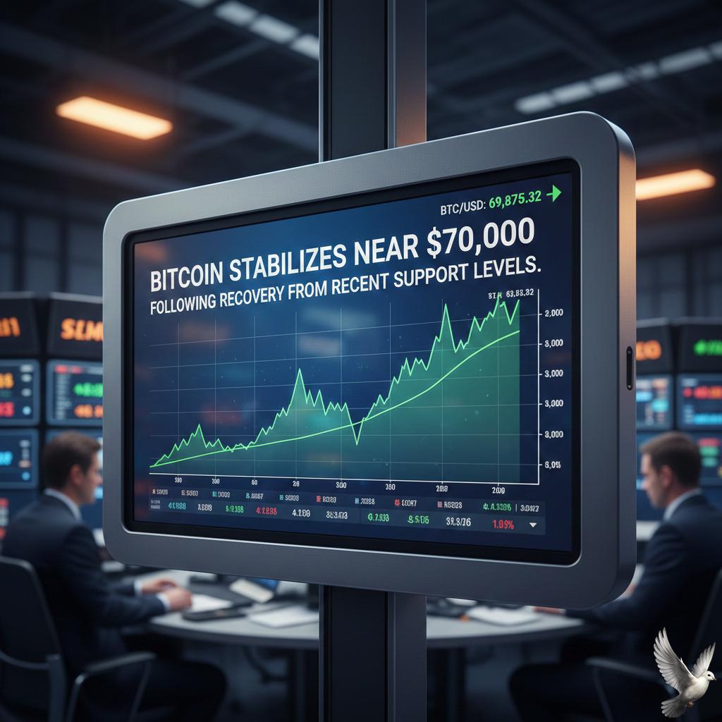 Bitcoin Stabilizes Near $70,000 Following Recovery From Recent Support Levels