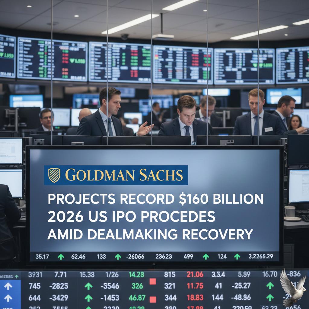 Goldman Sachs Projects Record $160 Billion in 2026 US IPO Proceeds Amid Dealmaking Recovery