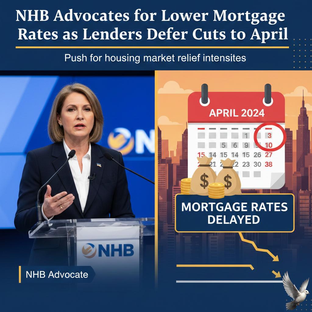 NHB Advocates for Lower Mortgage Rates as Lenders Defer Cuts to April