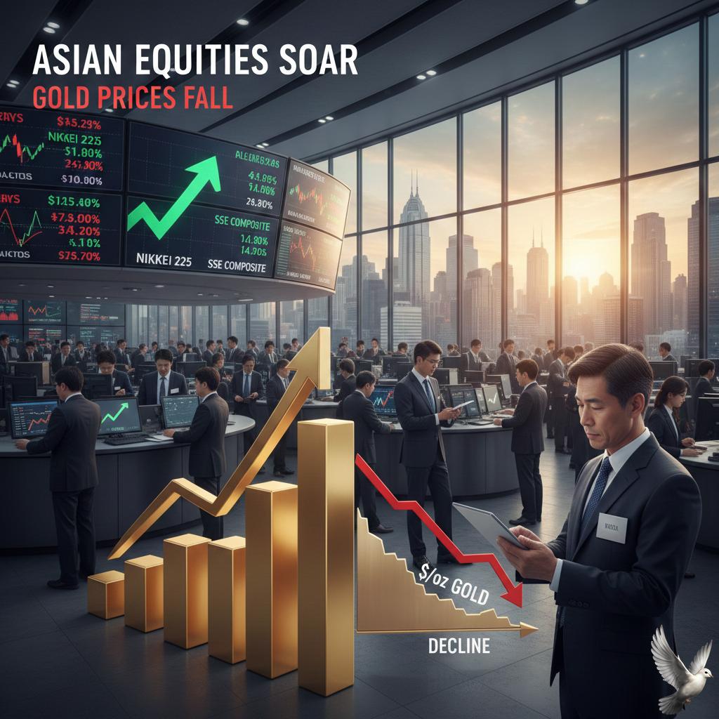 Asian Equities Reach Record Highs as Gold Prices Decline