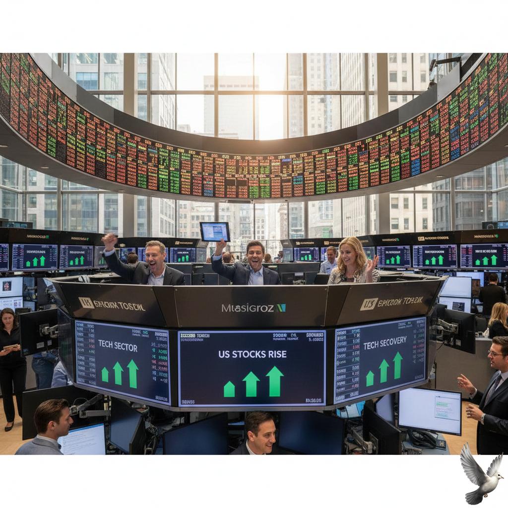 US Stocks Rise as Technology Sector Extends Recovery