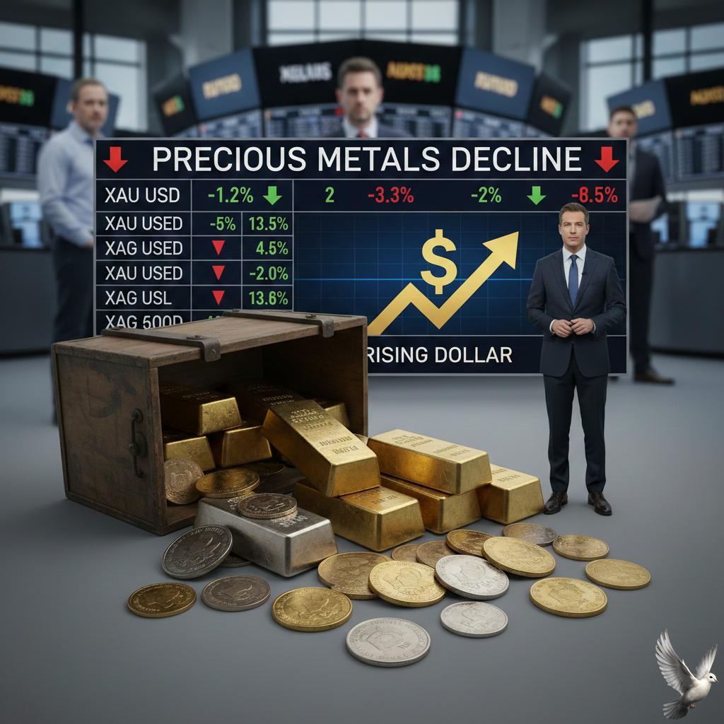 Precious Metals Decline Amid Rising Dollar