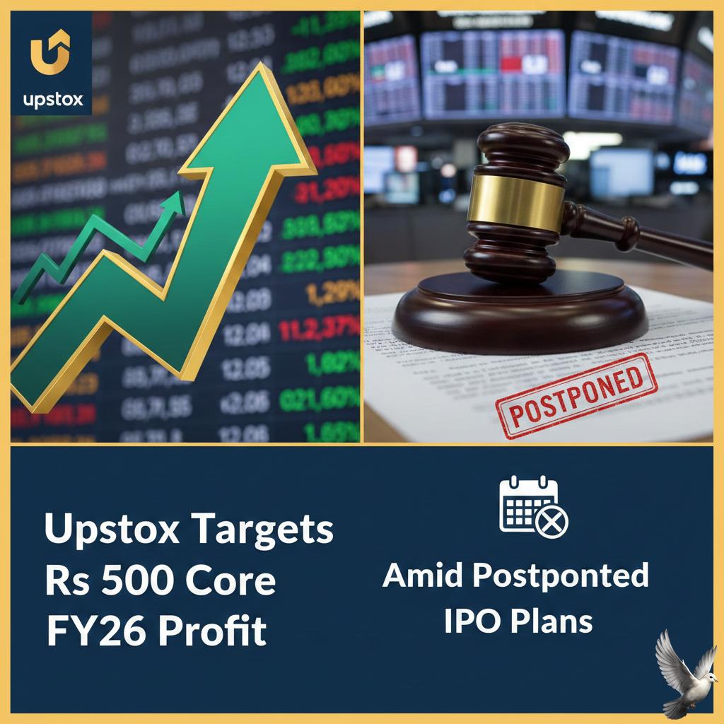 Upstox Targets Rs 500 Crore FY26 Profit Amid Postponed IPO Plans