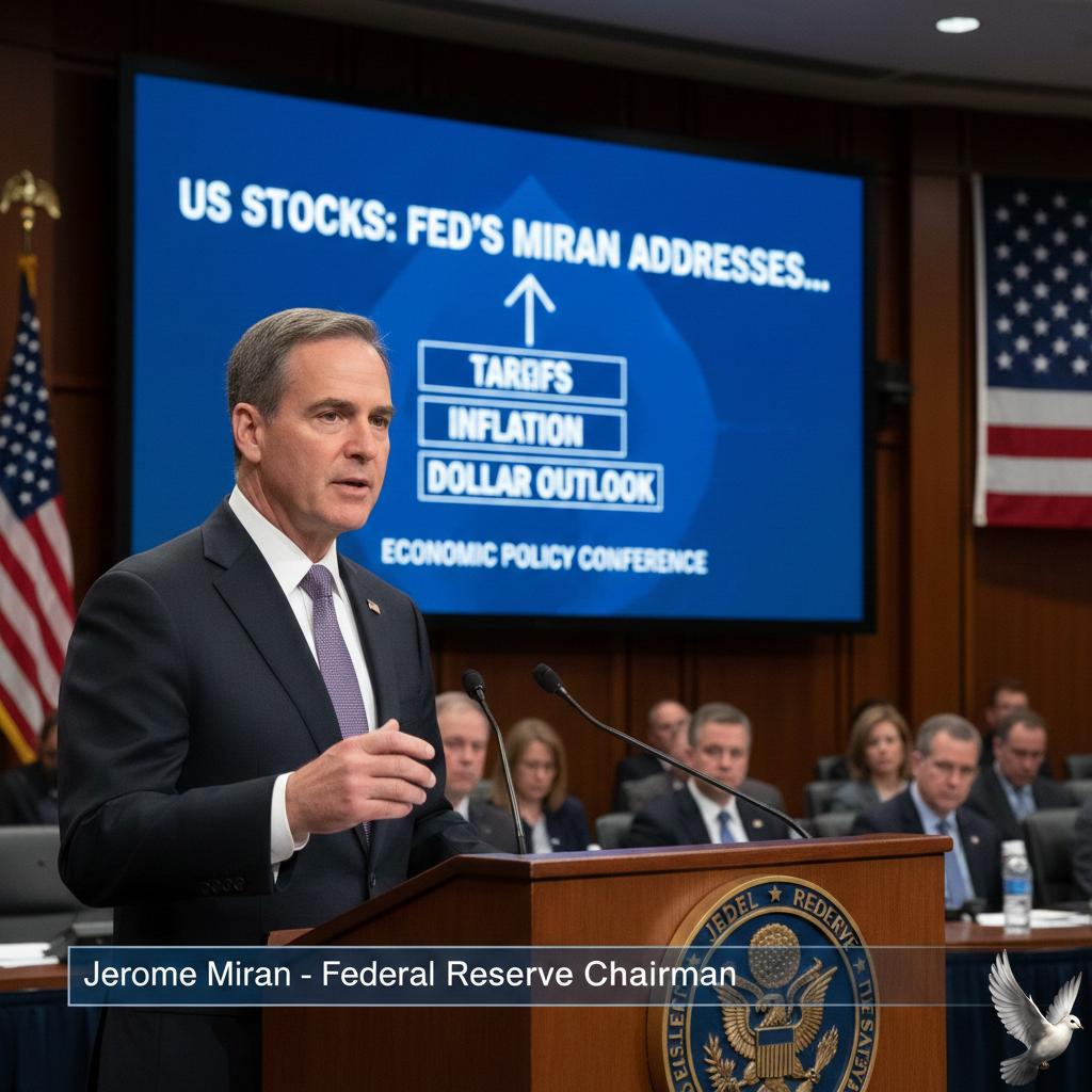 US Stocks: Fed’s Miran Addresses Tariffs, Inflation, and Dollar Outlook