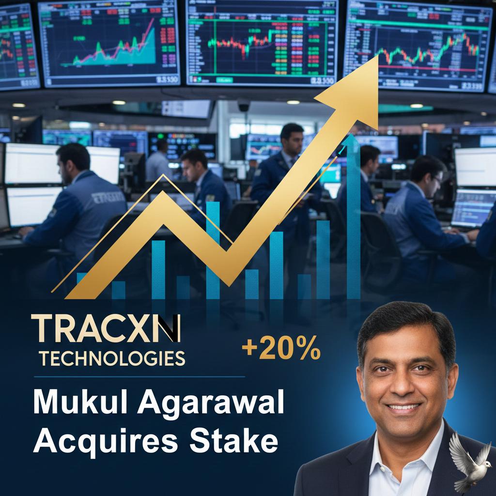Tracxn Technologies shares rise 20% following stake acquisition by Mukul Agrawal