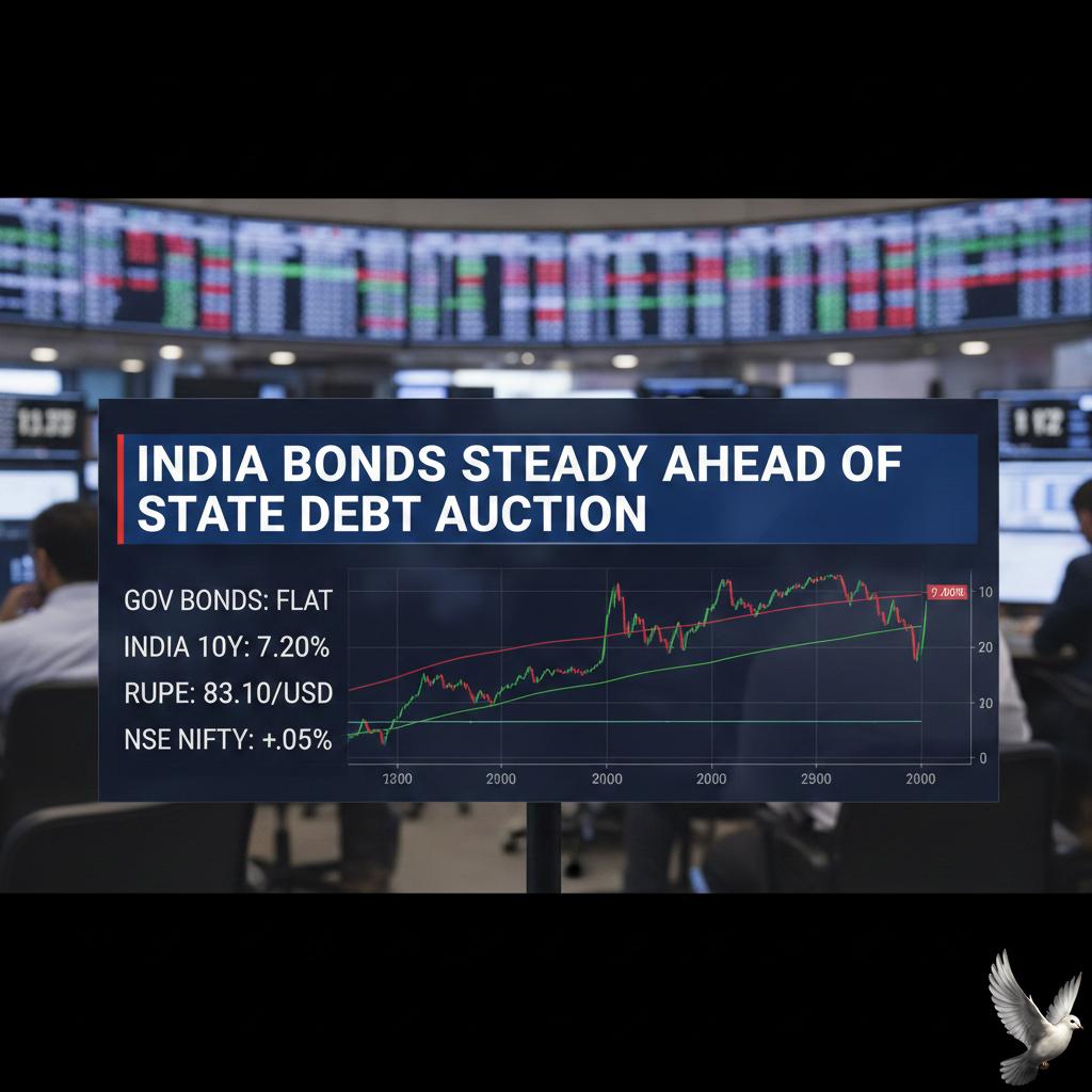 India Bonds Steady Ahead of State Debt Auction