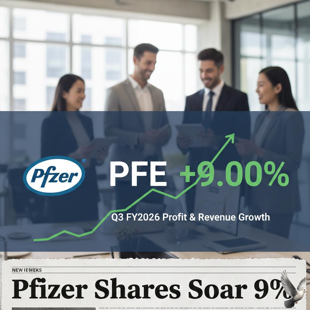 Pfizer Shares Rise 9% on Q3 FY2026 Profit and Revenue Growth
