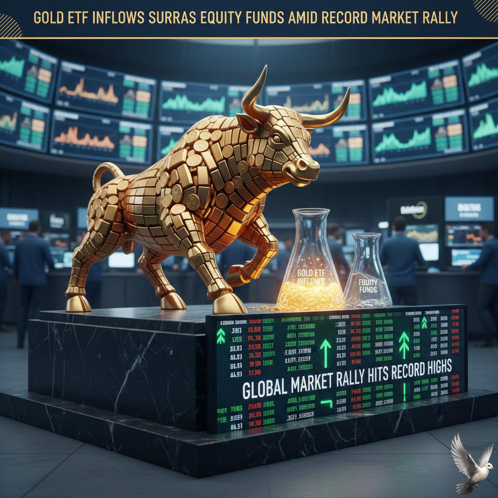 Gold ETF Inflows Surpass Equity Funds Amid Record Market Rally