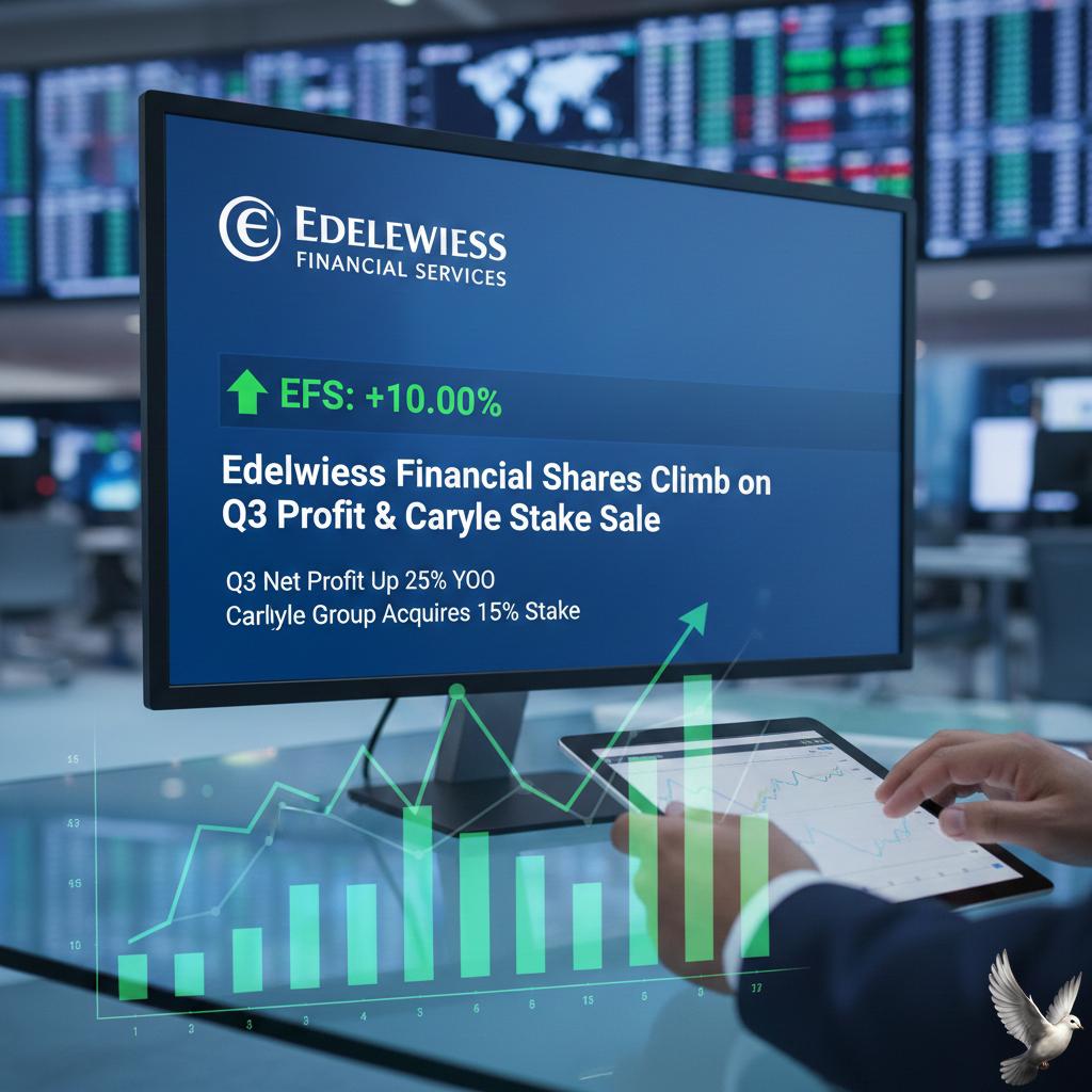 Edelweiss Financial Services Shares Rise 10% Following Q3 Profit Growth and Carlyle Stake Sale