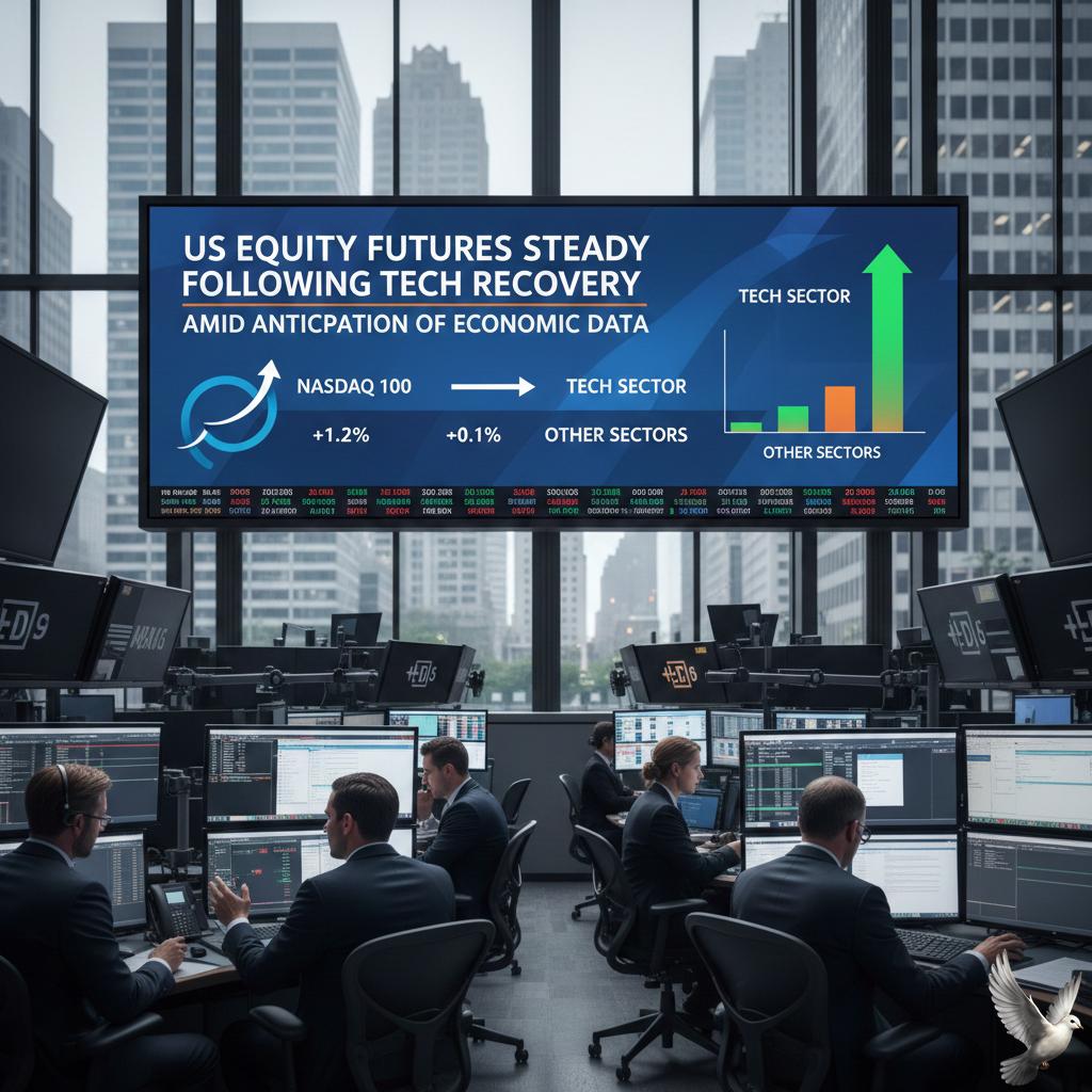 US Equity Futures Steady Following Tech Recovery Amid Anticipation of Economic Data