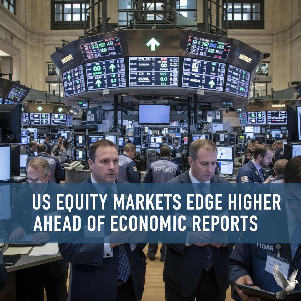 US Equity Markets Edge Higher Ahead of Economic Reports