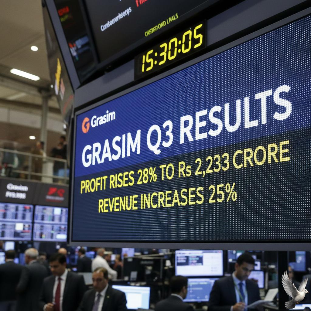 Grasim Q3 Results: Profit Rises 28% to Rs 2,233 Crore and Revenue Increases 25%