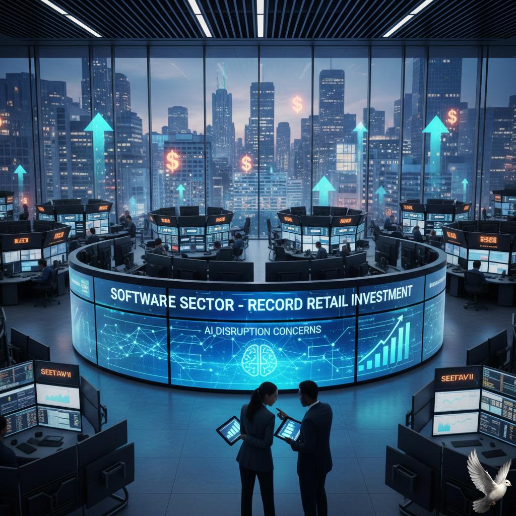 Software Sector Sees Record Retail Investment Amid AI Disruption Concerns