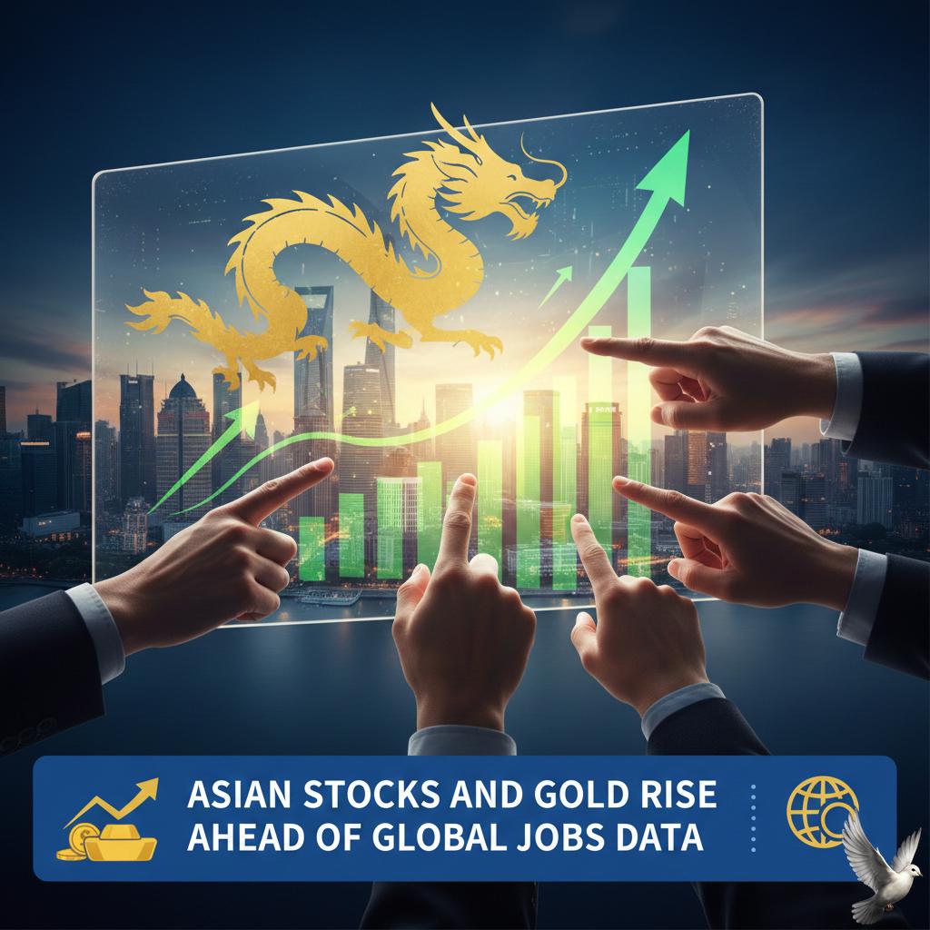 **Asian Stocks and Gold Rise Ahead of Global Jobs Data**