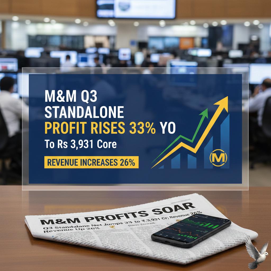 M&M Q3 Standalone Profit Rises 33% YoY to Rs 3,931 Crore as Revenue Increases 26%