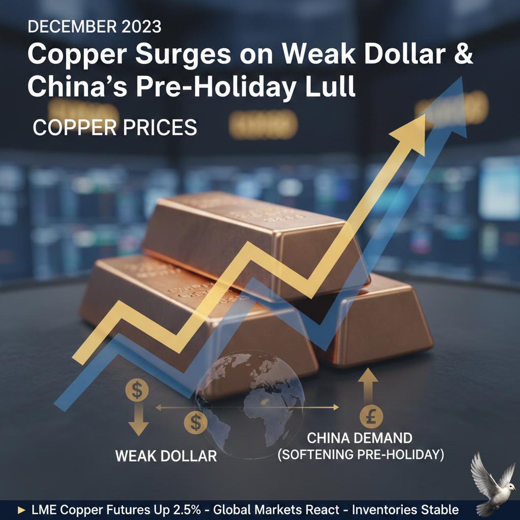 Copper Prices Rise Amid Weak Dollar and Softening Pre-Holiday Demand in China