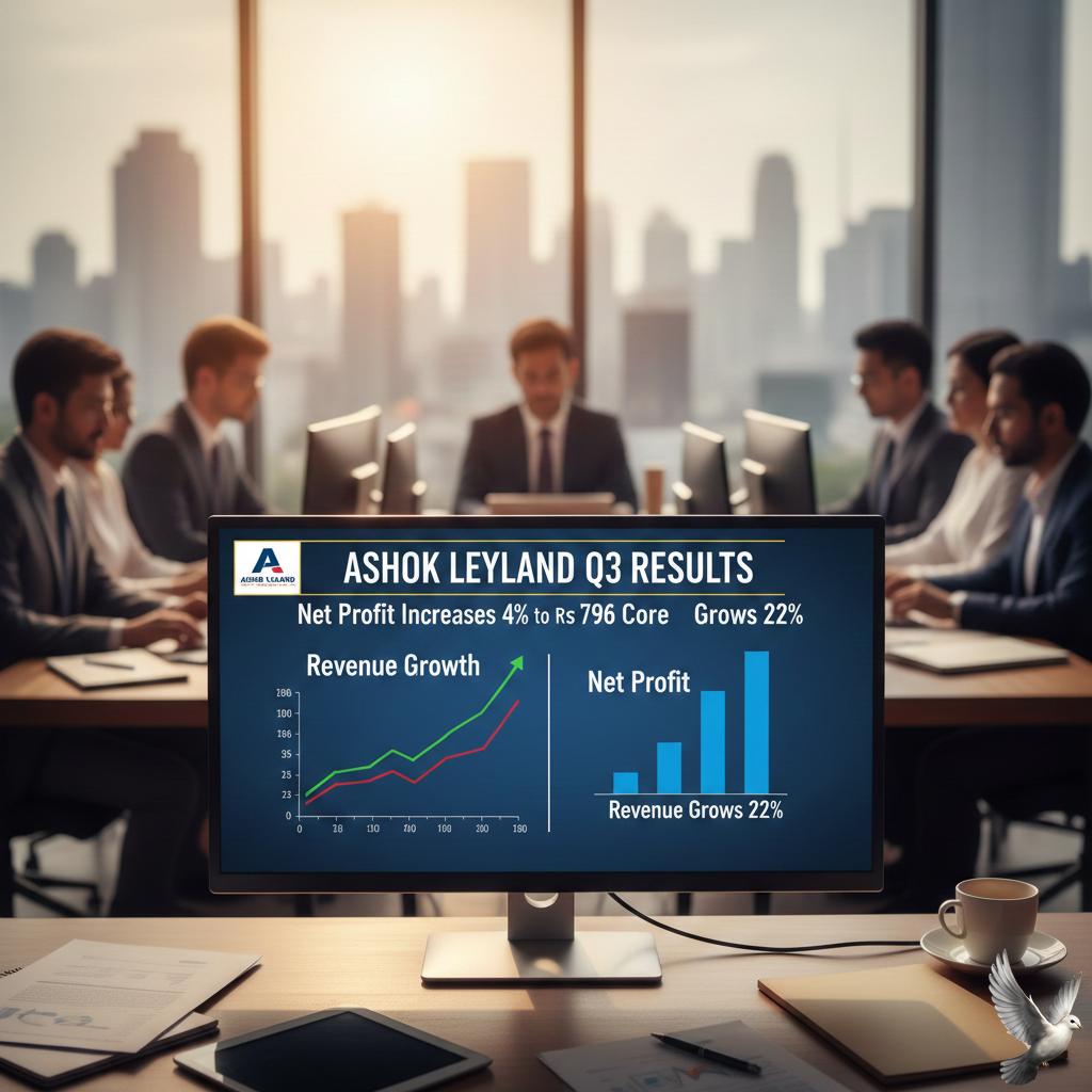 Ashok Leyland Q3 Results: Net Profit Increases 4% to Rs 796 Crore as Revenue Grows 22%