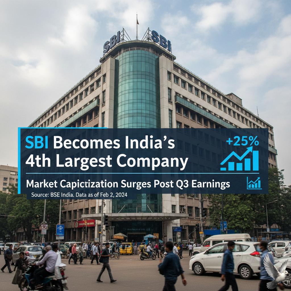 SBI Becomes India's Fourth-Largest Company by Market Capitalization Following Q3 Growth