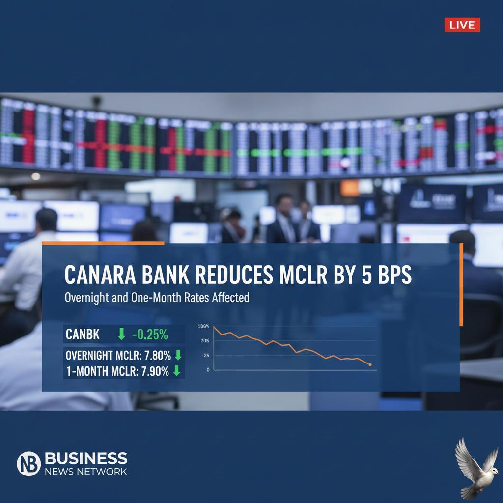 Canara Bank reduces overnight and one-month MCLR by 5 bps