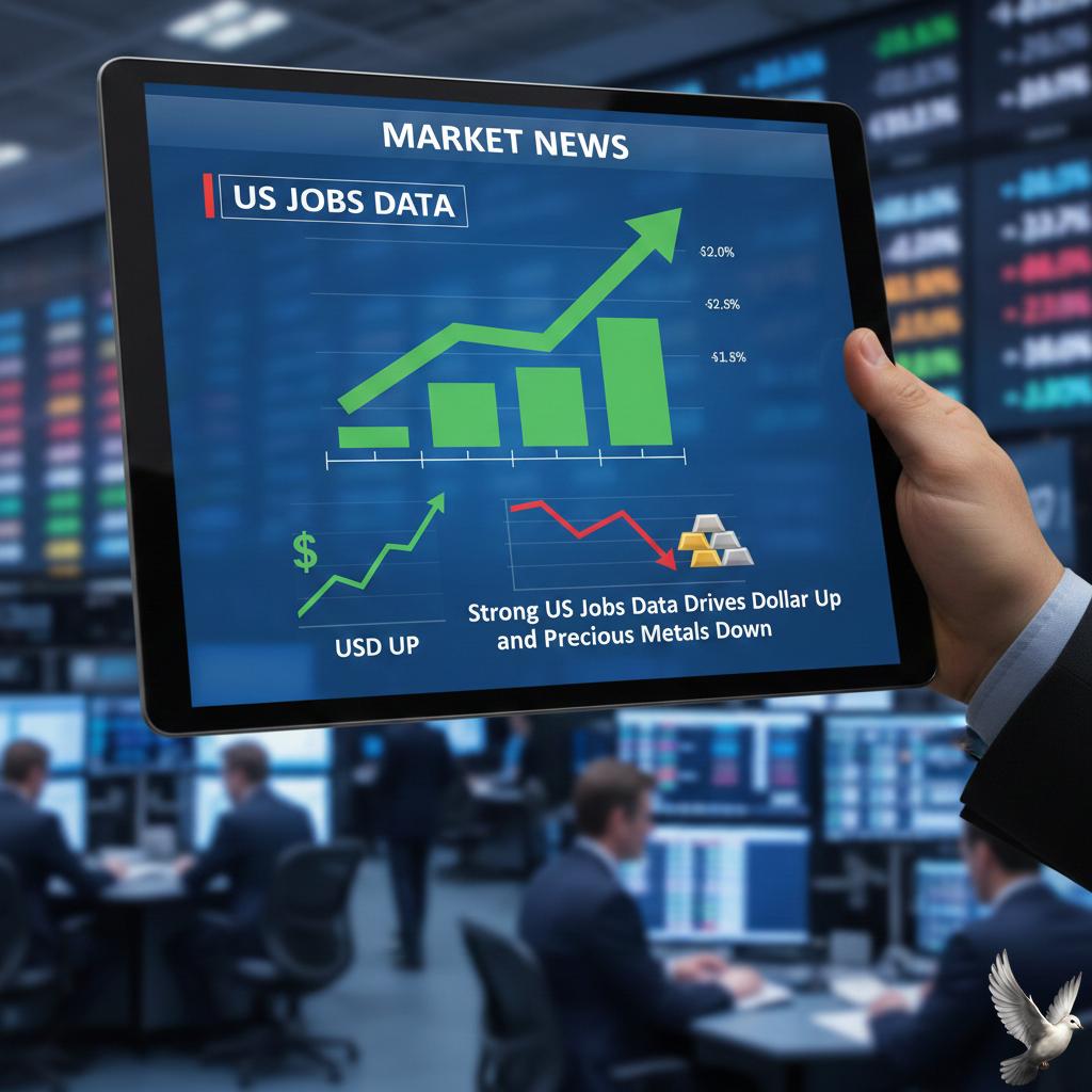 Strong US Jobs Data Drives Dollar Up and Precious Metals Down
